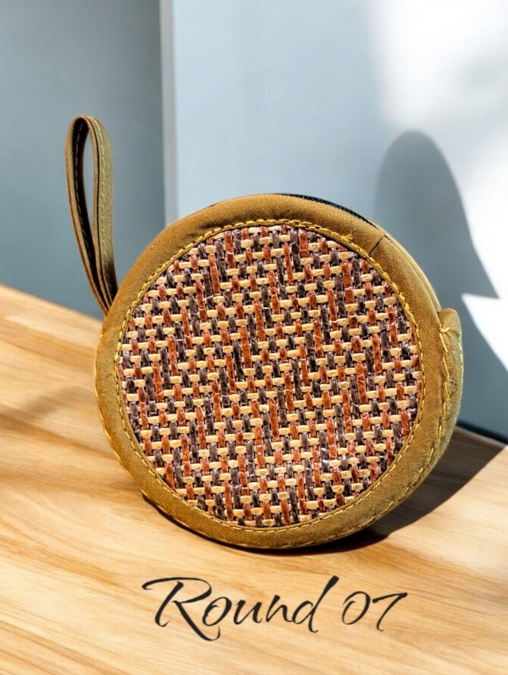 Handwoven Rattan Coin Purse - Round - Picture 5 of 10